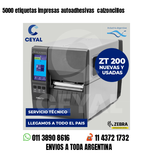 5000 etiquetas impresas autoadhesivas  calzoncillos