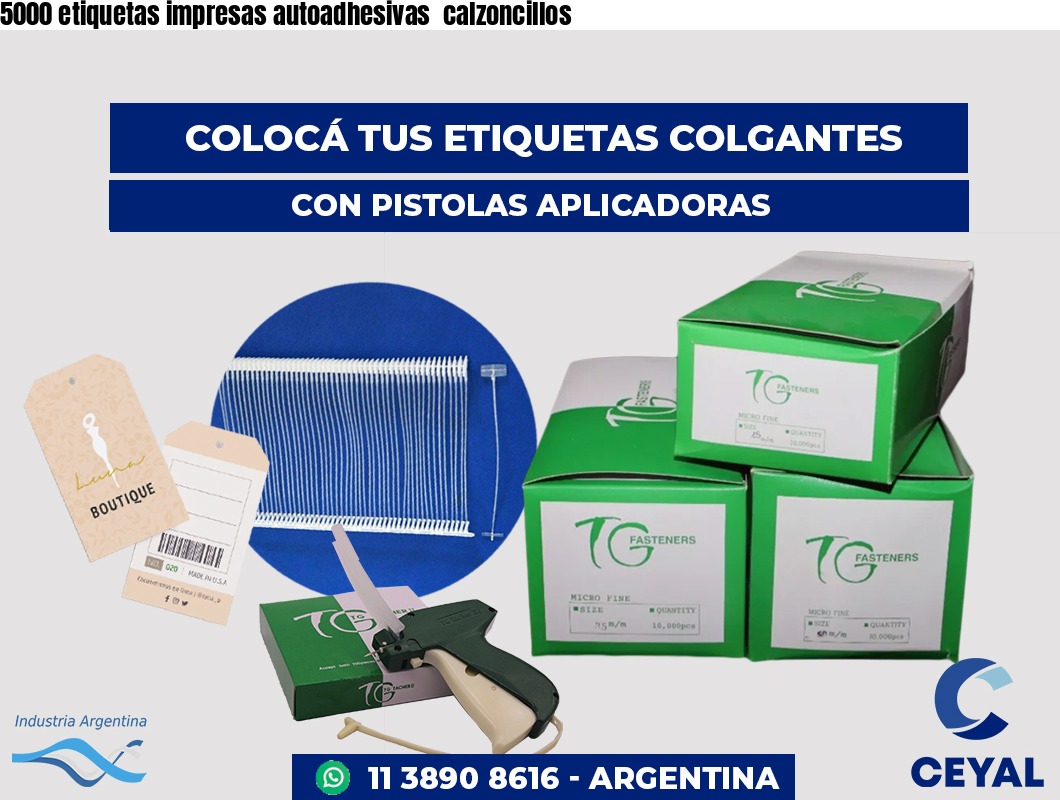 5000 etiquetas impresas autoadhesivas  calzoncillos