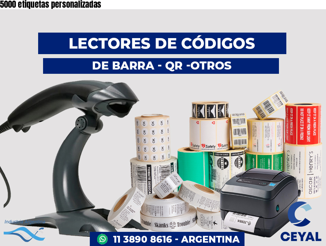 5000 etiquetas personalizadas