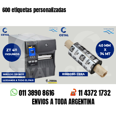 600 etiquetas personalizadas