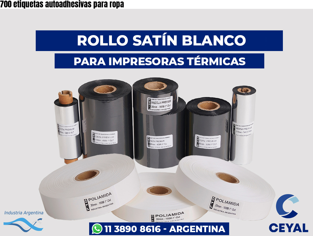 700 etiquetas autoadhesivas para ropa