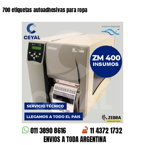 700 etiquetas autoadhesivas para ropa