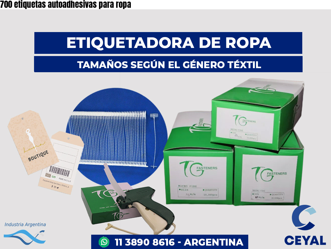 700 etiquetas autoadhesivas para ropa