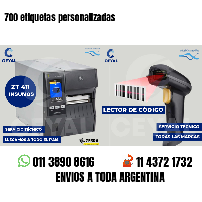 700 etiquetas personalizadas