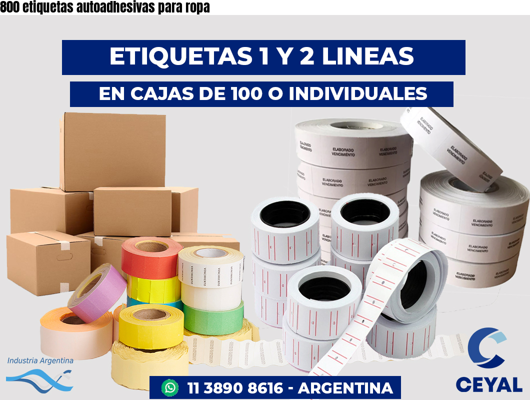 800 etiquetas autoadhesivas para ropa