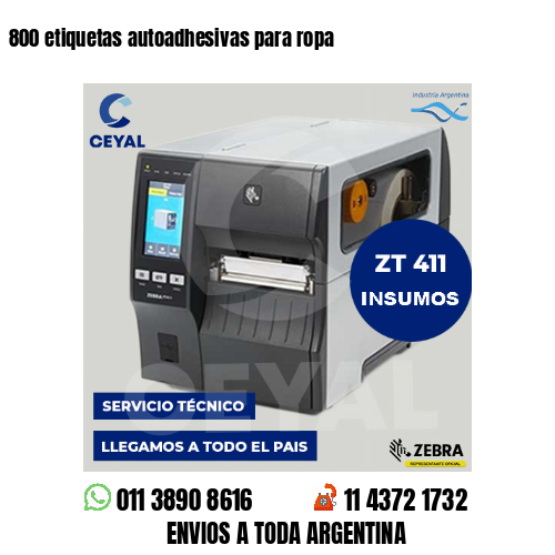 800 etiquetas autoadhesivas para ropa