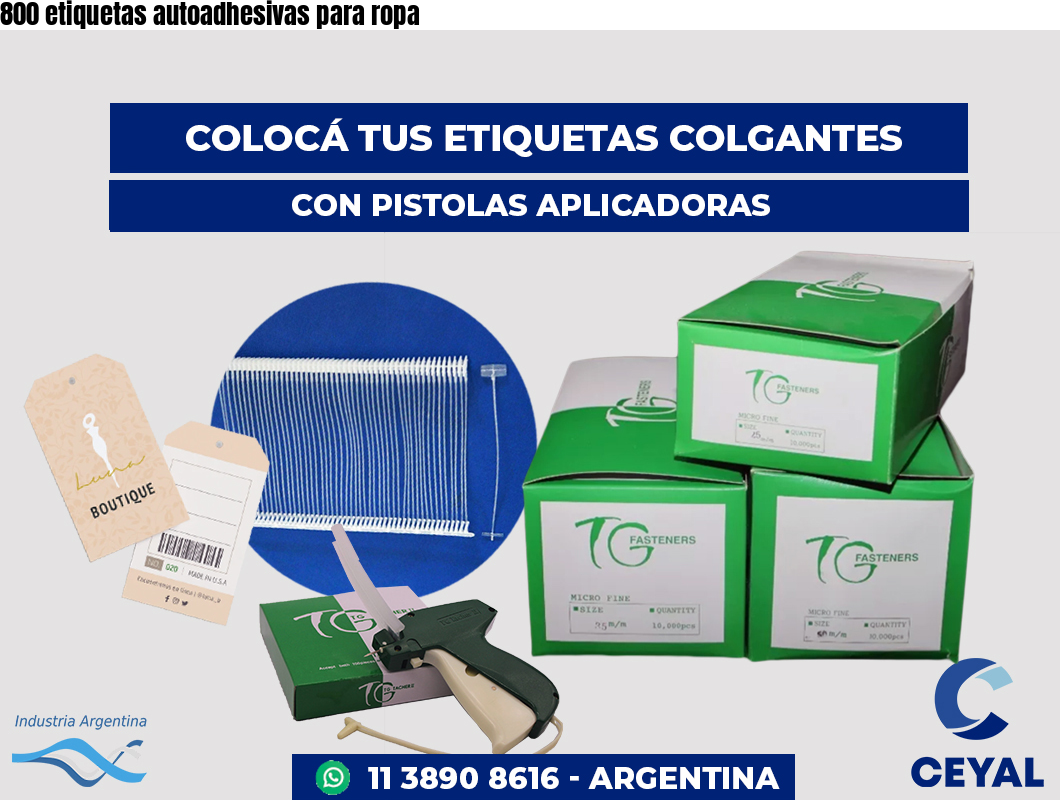 800 etiquetas autoadhesivas para ropa