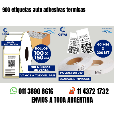 900 etiquetas auto adhesivas termicas