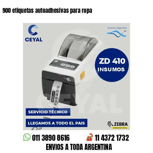 900 etiquetas autoadhesivas para ropa