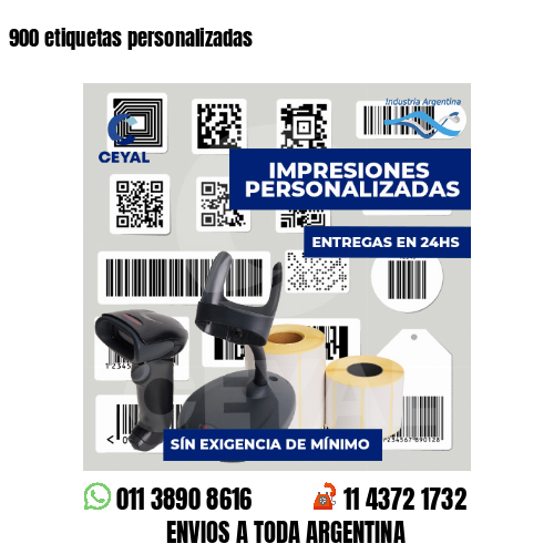 900 etiquetas personalizadas
