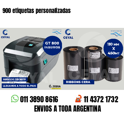 900 etiquetas personalizadas