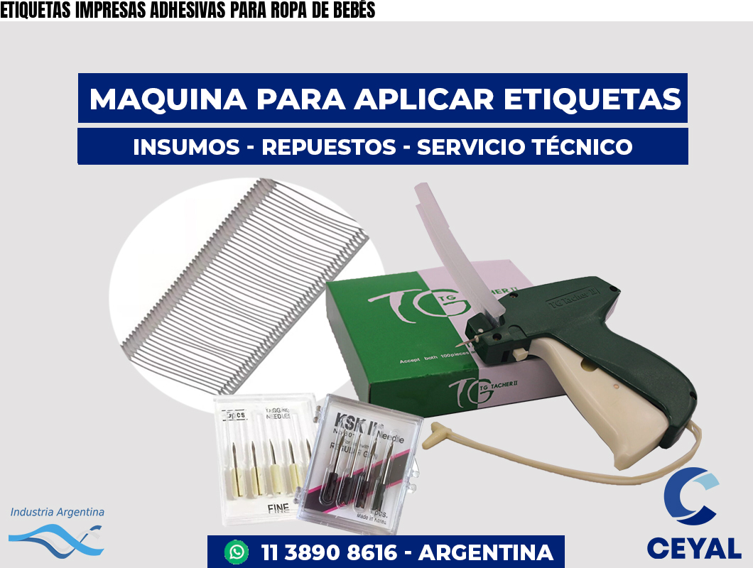 ETIQUETAS IMPRESAS ADHESIVAS PARA ROPA DE BEBÉS