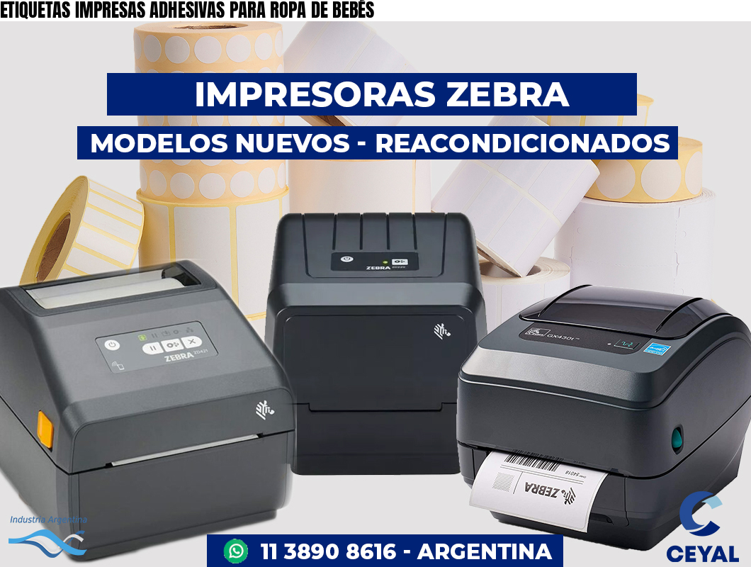 ETIQUETAS IMPRESAS ADHESIVAS PARA ROPA DE BEBÉS