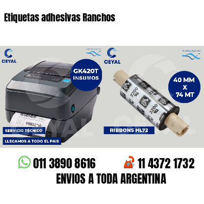 Etiquetas adhesivas Ranchos