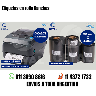 Etiquetas en rollo Ranchos