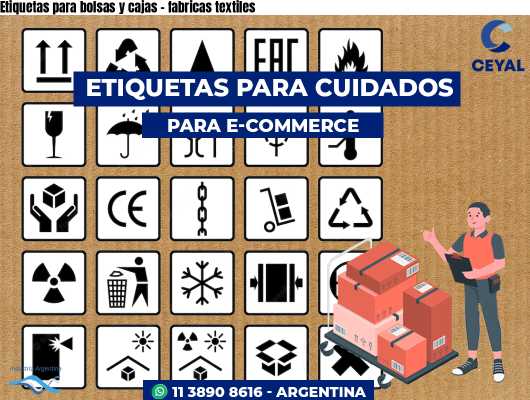 Etiquetas para bolsas y cajas – fabricas textiles