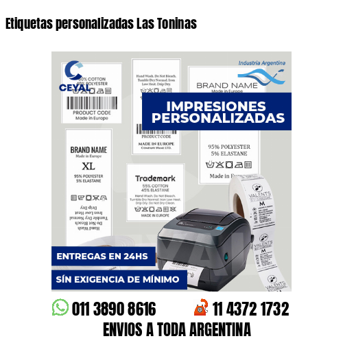 Etiquetas personalizadas Las Toninas