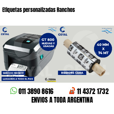 Etiquetas personalizadas Ranchos