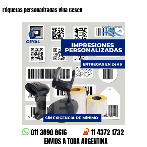 Etiquetas personalizadas Villa Gesell