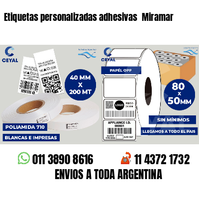 Etiquetas personalizadas adhesivas Miramar