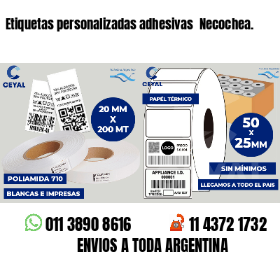 Etiquetas personalizadas adhesivas Necochea.