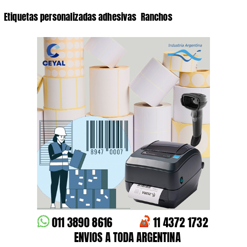Etiquetas personalizadas adhesivas Ranchos