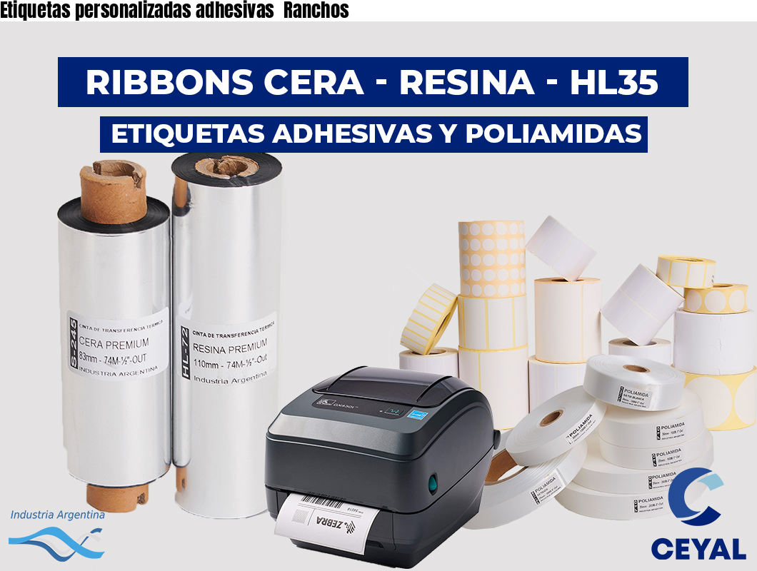 Etiquetas personalizadas adhesivas  Ranchos