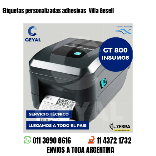 Etiquetas personalizadas adhesivas Villa Gesell