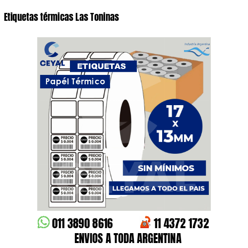 Etiquetas térmicas Las Toninas