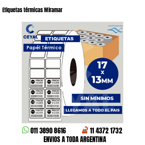 Etiquetas térmicas Miramar