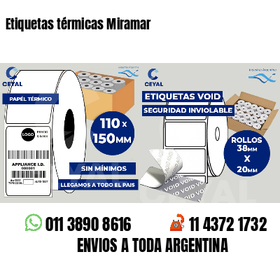 Etiquetas térmicas Miramar