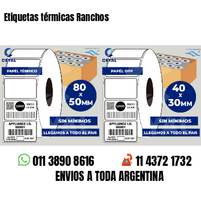 Etiquetas térmicas Ranchos
