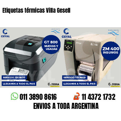 Etiquetas térmicas Villa Gesell