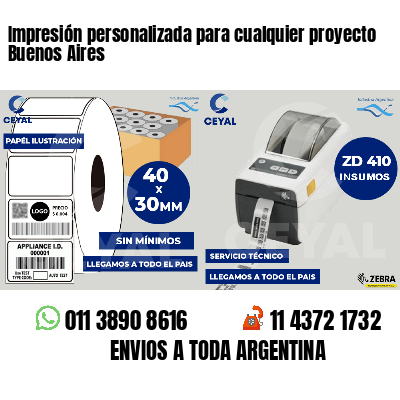 Impresión personalizada para cualquier proyecto Buenos Aires