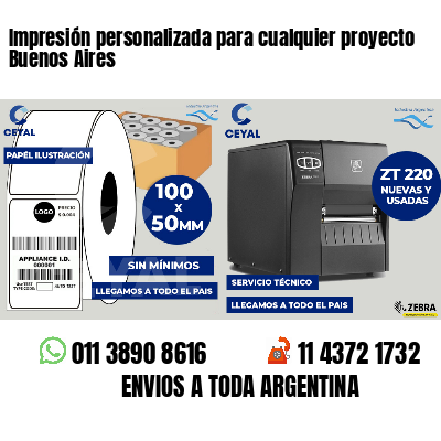 Impresión personalizada para cualquier proyecto Buenos Aires
