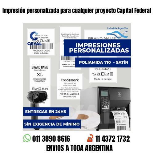 Impresión personalizada para cualquier proyecto Capital Federal