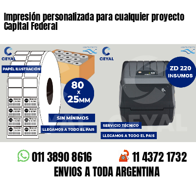 Impresión personalizada para cualquier proyecto Capital Federal