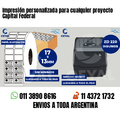 Impresión personalizada para cualquier proyecto Capital Federal