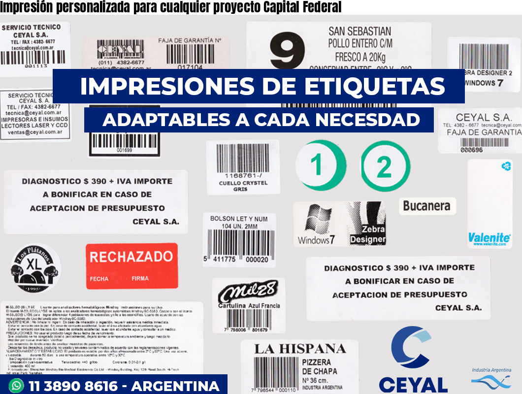 Impresión personalizada para cualquier proyecto Capital Federal