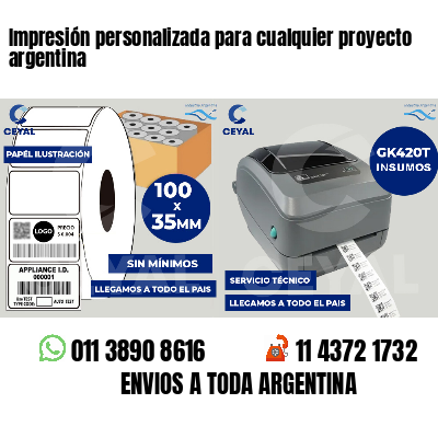 Impresión personalizada para cualquier proyecto argentina