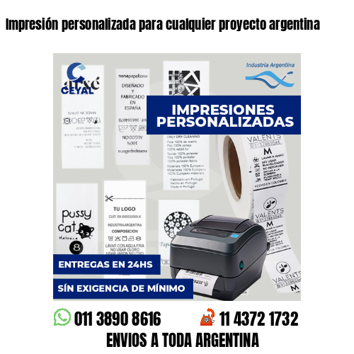 Impresión personalizada para cualquier proyecto argentina