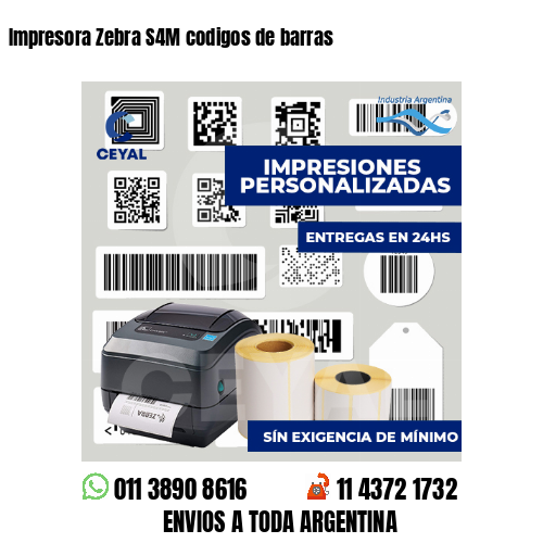 Impresora Zebra S4M codigos de barras