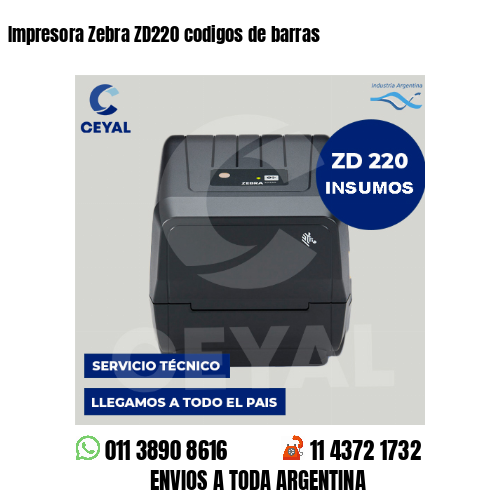 Impresora Zebra ZD220 codigos de barras
