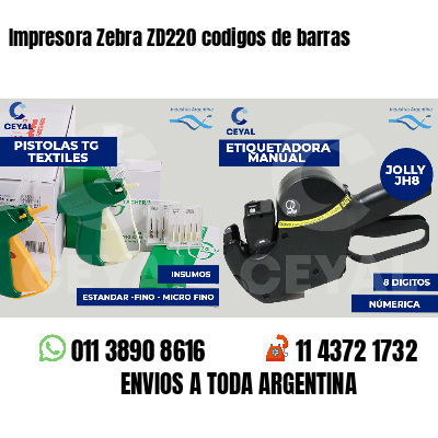 Impresora Zebra ZD220 codigos de barras