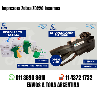 Impresora Zebra ZD220 insumos
