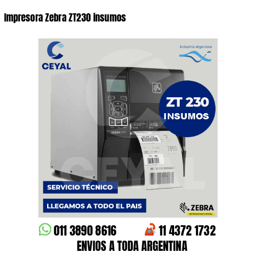 Impresora Zebra ZT230 insumos