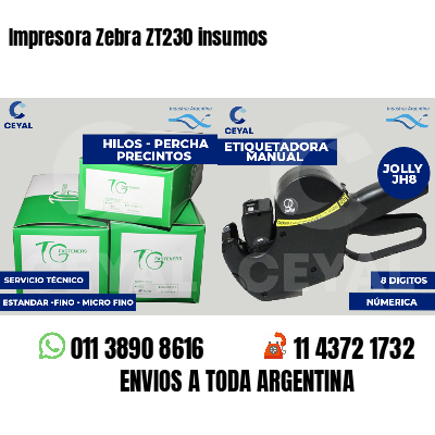Impresora Zebra ZT230 insumos
