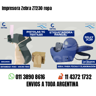 Impresora Zebra ZT230 ropa