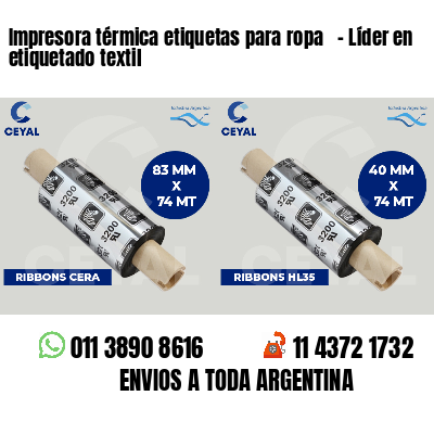 Impresora térmica etiquetas para ropa - Líder en etiquetado textil