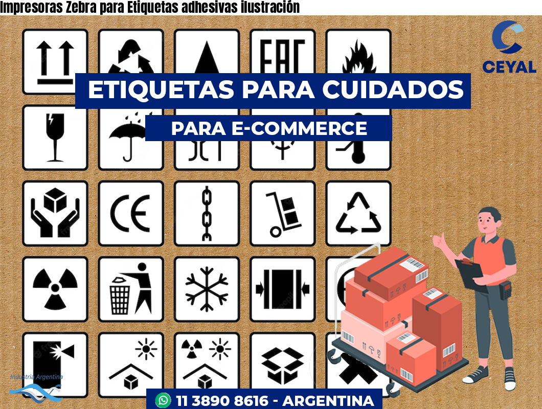 Impresoras Zebra para Etiquetas adhesivas ilustración